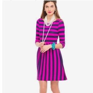 Lilly Pulitzer Evelyn mambo pink and navy polka dot stripe dress